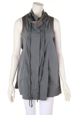 ANNARITA N Top Long Silk D 38 grey green