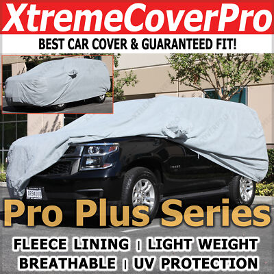 2007 2008 2009 GMC Yukon SWB Breathable Car Cover w/Fleece Dark Gray