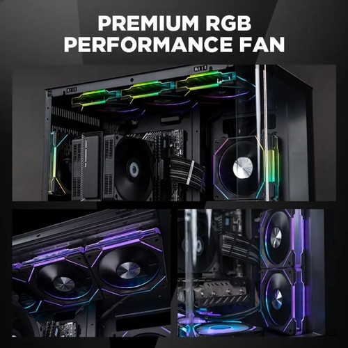 Lot De 3 Ventilateurs BLACK Forward Pc Haute perf 1800 tr/min PWM 120mm Rgb SYNC - Bild 6 von 21