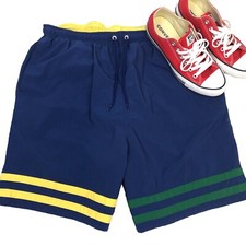 VTG R Y Sport Color Block Men s Lined Swim Trunks/Board Shorts