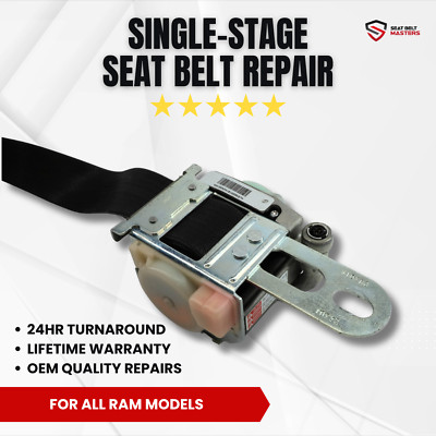 SINGLE STAGE SEAT BELT REPAIR SERVICE FOR RAM OEM PARTS ALL MAKES ALL MODELS