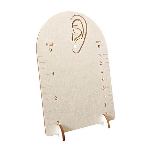Earring Measurement Display Stand Wood Ear Stud Stand Organizer With Measurement - Picture 2 of 7