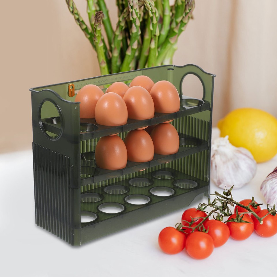 Plastic Egg Storage Stand Fridge Chicken Egg Holder Refrigerator Egg