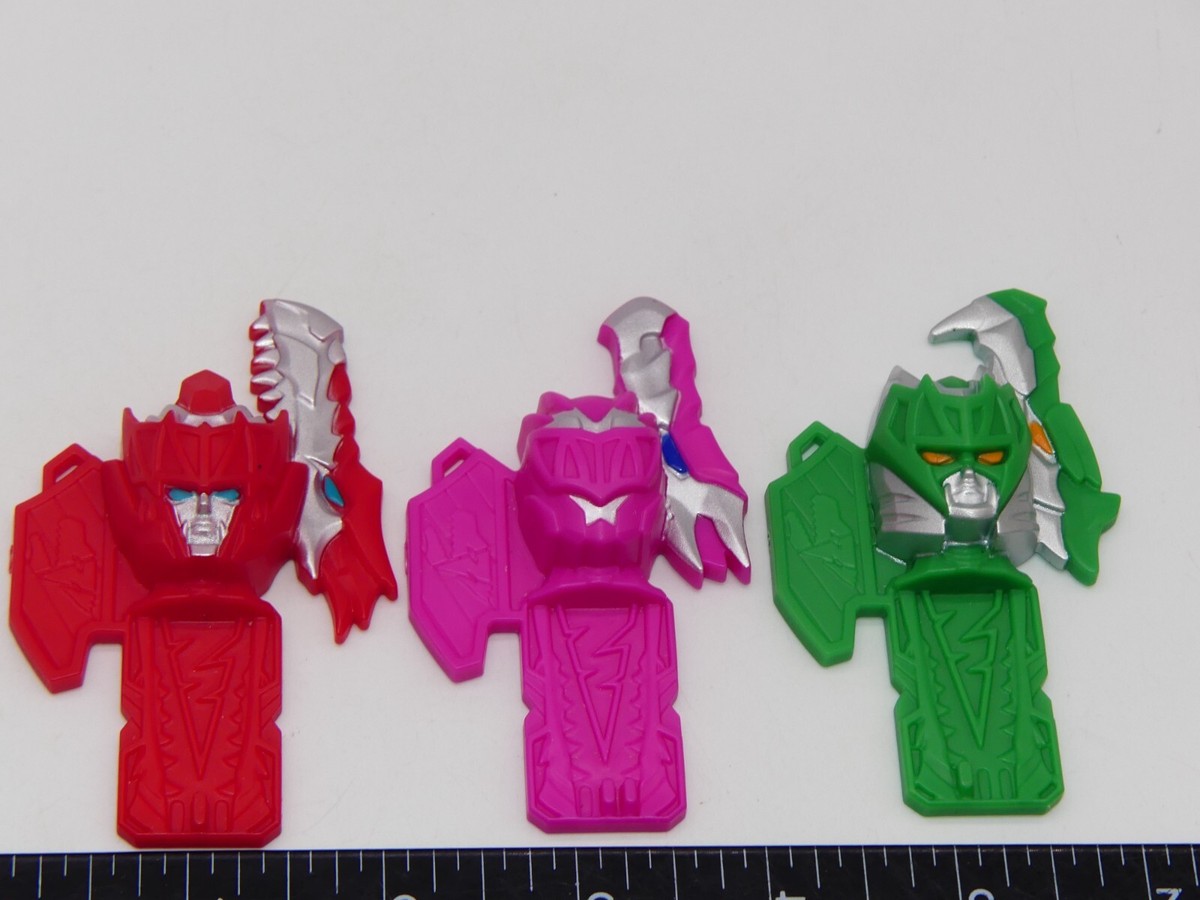 Lot 3 Power Rangers Dino Fury Morpher Keys Figure Accessory Parts