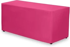 Rose Pink Washable Rectangle Table Cover Fits Buffet Party Wedding Exhibition