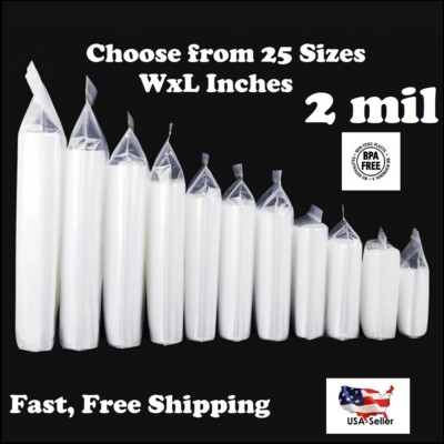 Clear Reclosable Zip Seal 2-Mil Plastic Bags Jewelry Storage Top Lock Baggies