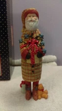 Christmas Santa Figurine Ellen Stouffer Santa's Ribbon 6 1/2" tall CH1345