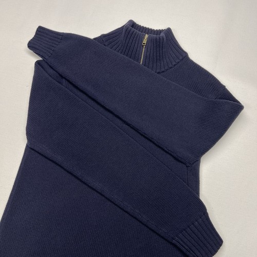 Polo Ralph Lauren 1/4 Zip Sweater Youth Large 16/18 Blue Navy Pullover Logo Knit - Picture 11 of 19