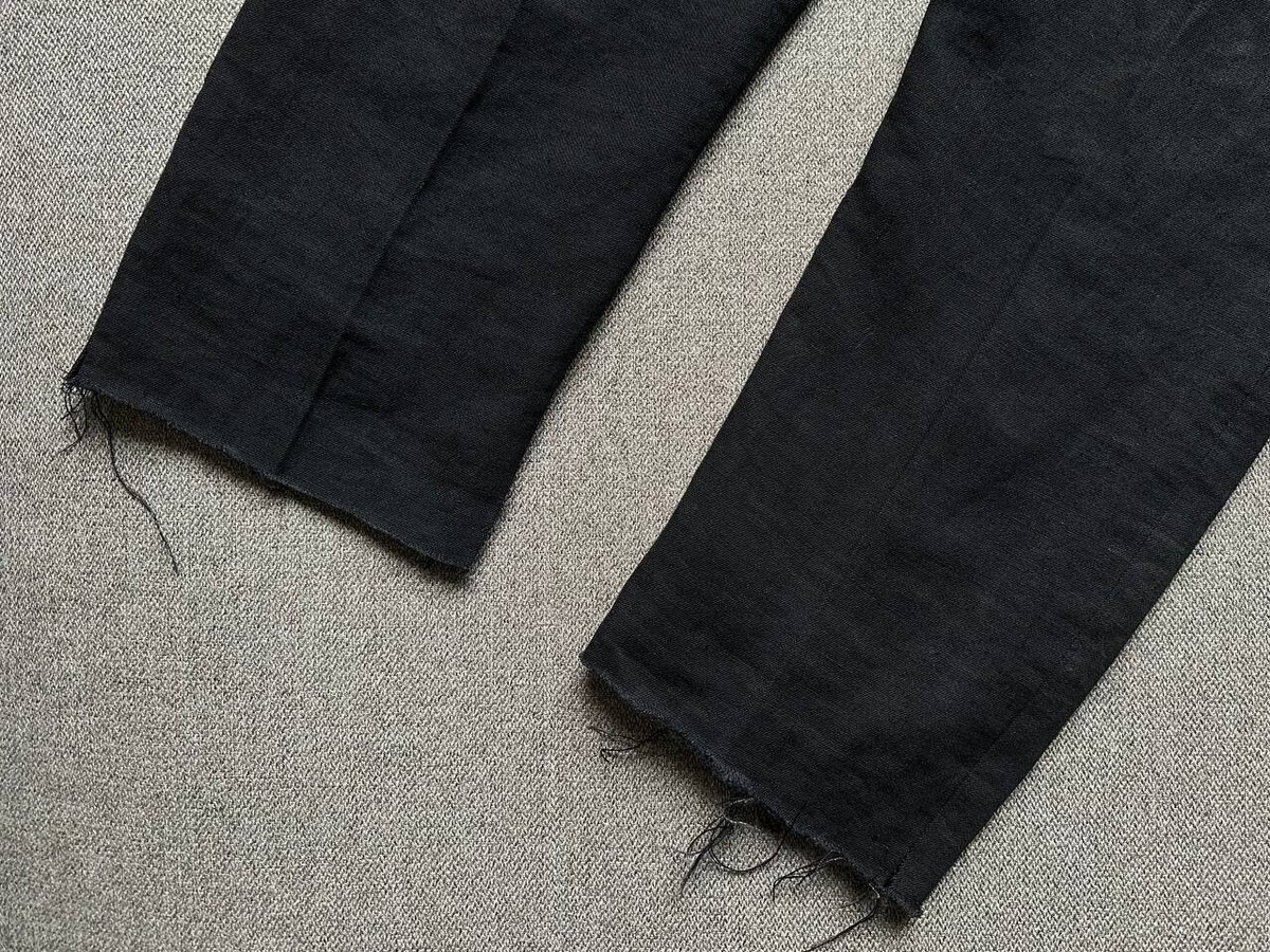 パンツ HAIDER ACKERMANN LINEN TROUSERS Haider Ackermann cropped pants linen/fleece wool/cotton