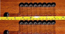 20 Glass GOLD Vials 1 DRAM 1oz Prospecting Mining Panning Dredge Sluice ~ READ!