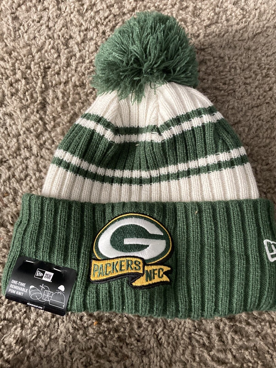 NFL NEW ERA SL22 GREEN BAY PACKERS Mens Cuffed POM BALL Knit Beanie