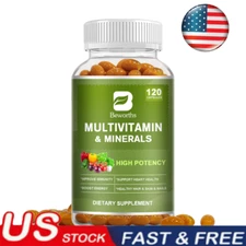 Multivitamin Minerals Capsules with Iron, Zinc, Improve Immunity Boost Energy
