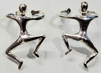 Ear Cuffs Climbing Man 925 Sterling Silver You get 2 Pieces 1 Pair cuffs  SM2
