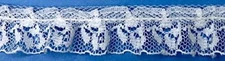 TRIMPLACE WHITE 3/4 INCH RUFFLED FLORADELLE LACE 24 Yards
