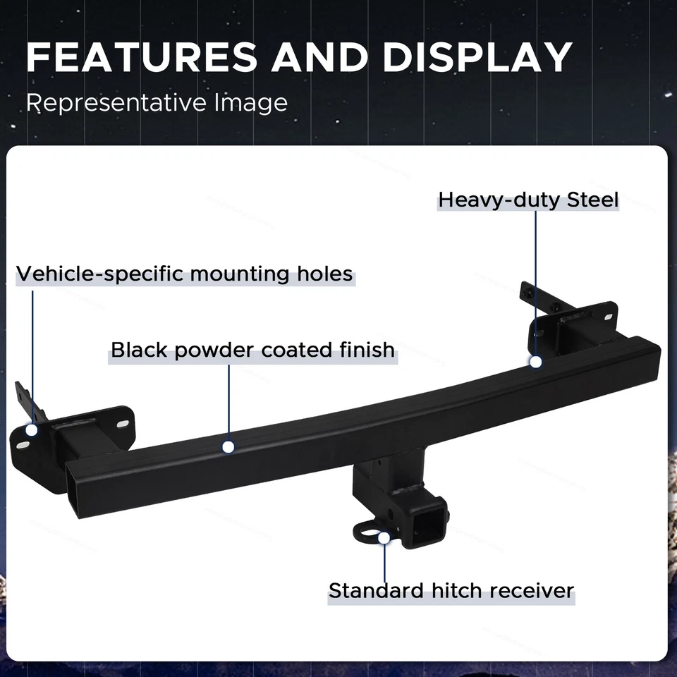 2" Trailer Tow Hitch fit for 15-22 Jeep Renegade Towing Receiver Class 3 — 第 2/4 张图片