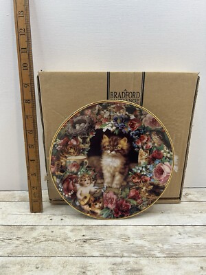 1995 THE DANBURY MINT PICTURE PURRFECT VICTORIAN CATS PORZELLAN SAMMLERTELLER