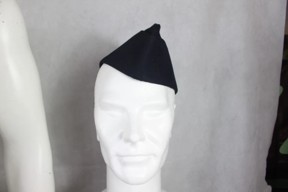 Genuine Surplus French Airforce Side Cap Fatigue Cap Chip Packet Hat Navy Blue - Image 4 of 4