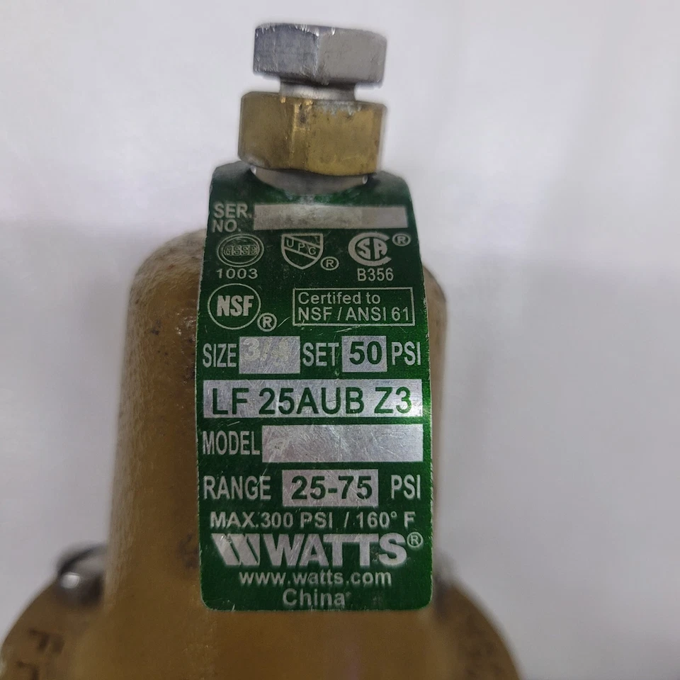 Watts LF25AUB Z3 3/4" Pressure Control Valve - Image 2 of 4