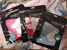  3 3D Fashion Mask Assorted Colors Non-Medical