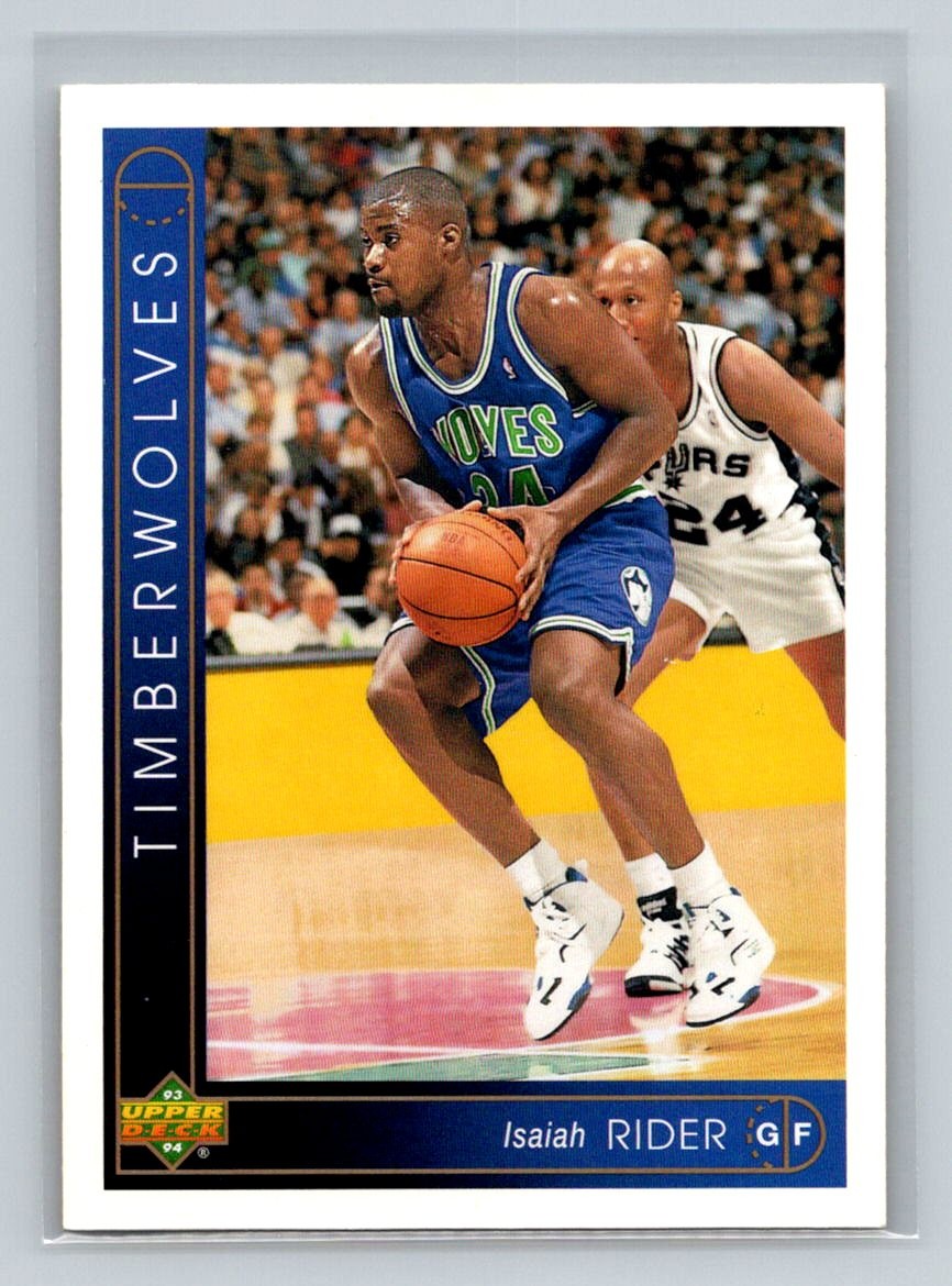 Isaiah Rider 1993-94 Upper Deck #361 RC Minnesota Timberwolves