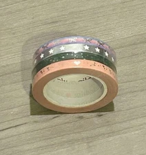 NEW Simply Gilded Stars Hearts & Bows Sub Box 5 mm washi tape set of 4 rolls