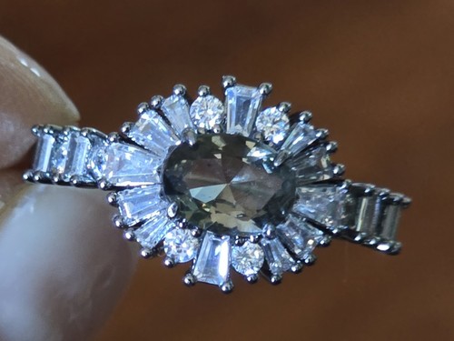 Bomb Party Ring RBP8247 'A Sunkissed Moment' LC Smokey Grey Topaz Sz 10 Hematite