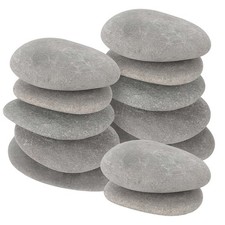 12 Pack Large Painting Rocks, 3-4 Inch Natural River Rocks for Painting, Flat