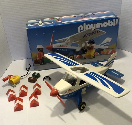Vintage Rare Playmobil Air Taxi Playset 3788 Albatros AS-9 Airplane Plane 1992