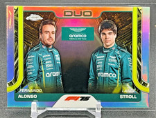 2025 Topps Chrome Silver Refractor F1 #168 ALOSNO STROLL DUO ASTON MARTIN ARAMCO