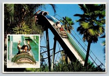 Vintage Busch Gardens Tampa Stanley Falls Flume Ride Postcard Florida Theme Park