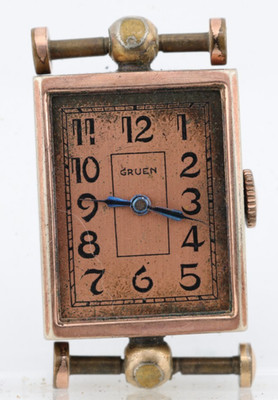 GRUEN FANCY LUGS cal. 153, SWISS TANK WATCH, 15j, 20.85x38mm CASE, RUNS (JJ)