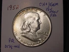 1952 FRANKLIN HALF CHOICE + GEM BU NEAR FBL ORIGINAL COLOR POPULAR BETTER DATE