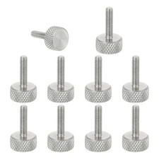 M3x12mm Knurled Thumb Screws, 10mm Dia. Stainless Diamond Knurled Screw, 10 Pcs