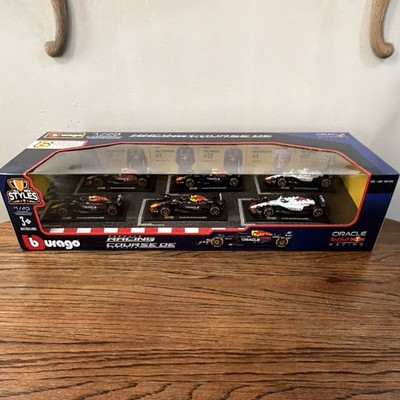 Bburago 1:43 Oracle Red Bull Racing RB20 Verstappen/Tsunoda 2024 w/ Case