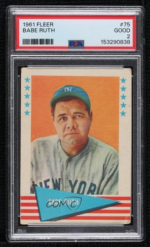 1961 Fleer Baseball Greats Babe Ruth #75 PSA 2 HOF 1e4j