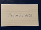 Blanton Collier d. 1983 Cleveland Browns Coach Signed Football Index Card