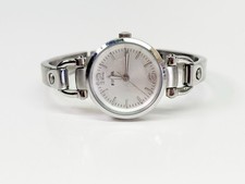 Fossil Georgia Womens Watch 26mm ES3269 Silver Tone w New Battery 7.25 Band
