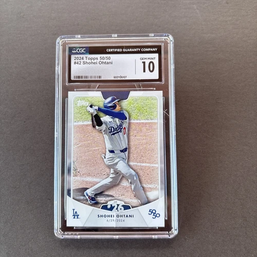 Shohei Ohtani 2024 Topps 50/50 # 42- Ohtani HR # 26 on 6/29/24-CGC Gem Mint 10