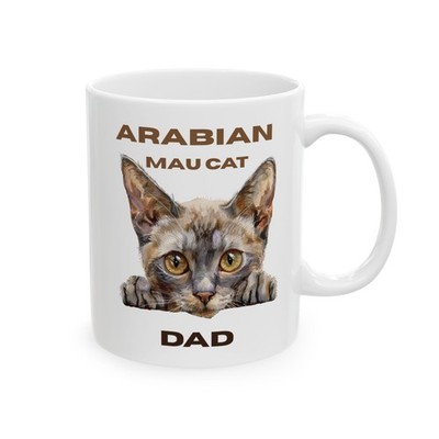 ARABIAN MAU Coffee Mug Funny Cat Lover Gift Cute Ceramic Cup