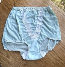 NWOT 60s vtg 7 L Granny Panties Mushroom Turquoise Terry Cloth Crotch
