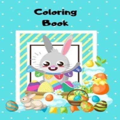Coloring Book Coloring book for kids . 50 Easter drawings and 50