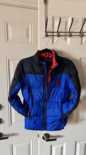 Polo Ralph Lauren Kids Jacket Size M 10-12 Blue/Red Puffer Full Zip Big Pony