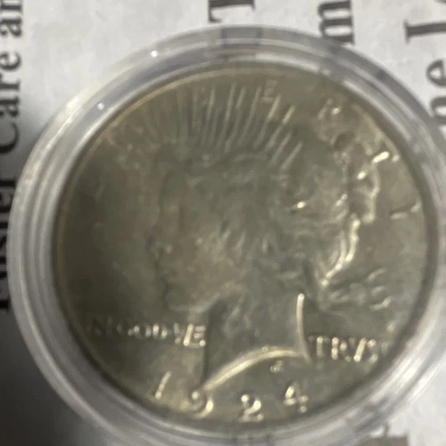 1924 Peace Dollar $1 Silver Coin US 0.9 Fineness Uncertified Collectible