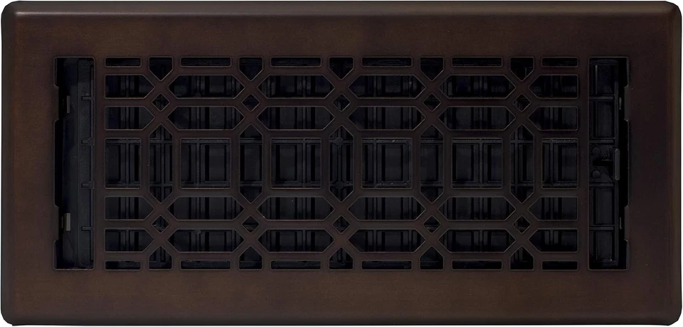 Rejillas decorativas NGH410-RB registro de piso, 4x10 4x10, acabado bronce frotado  Foto 2 de 4