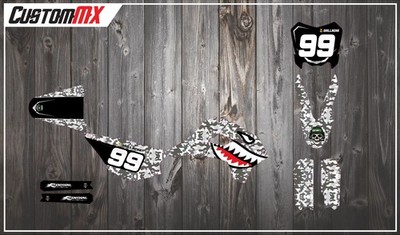 CustomMX - Grafik Kit: Passend für Stomp Z3 (Detriot) 120 140 160 Pitbikes