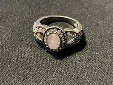 925 Quartz Rhinestone Size 7.25 Ring