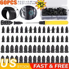 60PCS Car Vacuum Tire Repair Nail Rubber Screw Nails Screwdriver Tool Set w/Box