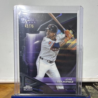 Topps 2021 Chrome Black José Ramírez #9 Cleveland Guardians Serial #43/75