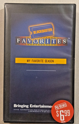 BLOCKBUSTER - My Favorite Season VHS - Rental Box Tape Stickers Collector - 2002