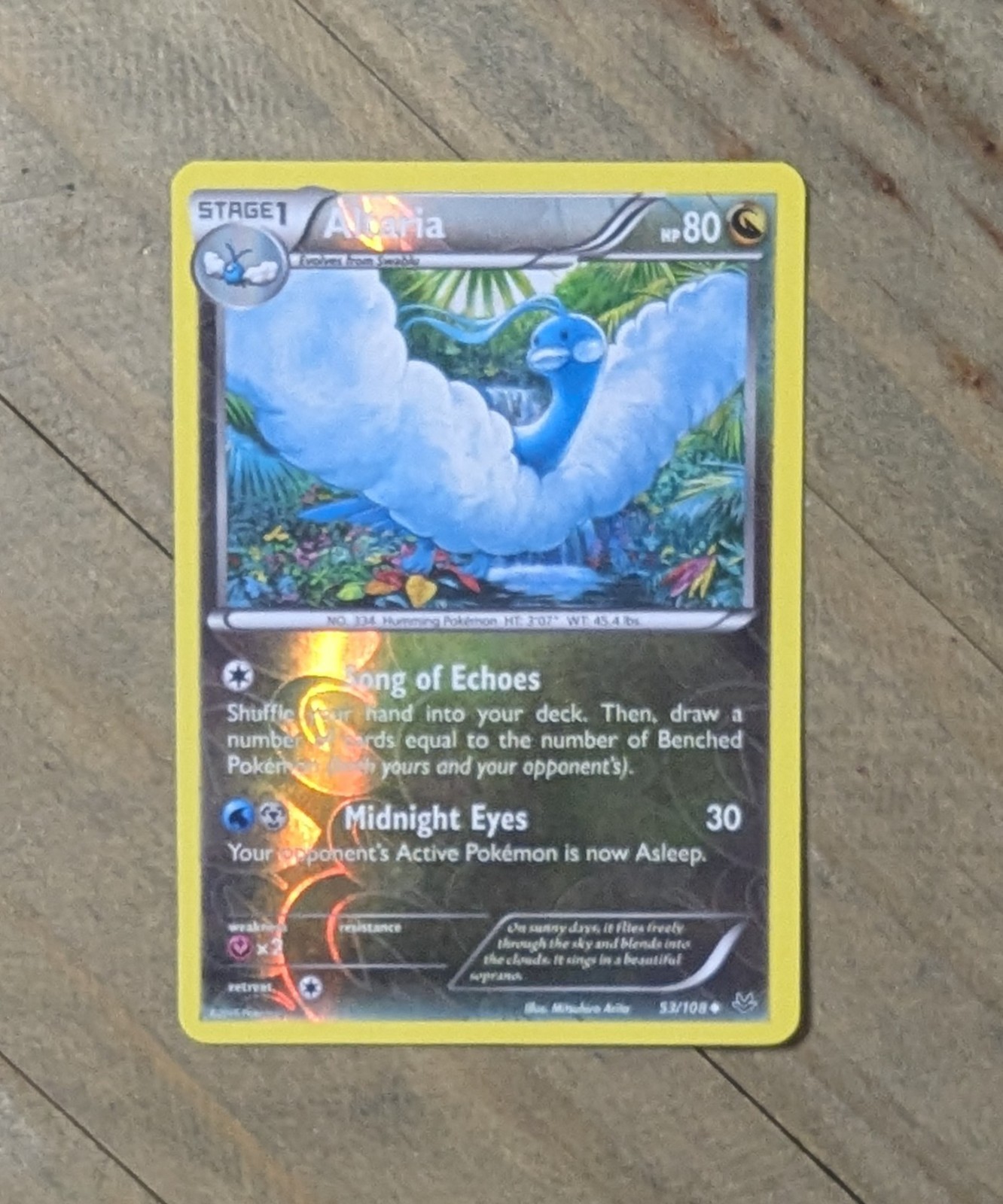 Pokemon - Altaria - 53/108 - Uncommon - Reverse Holo - XY - Roaring Skies - NM